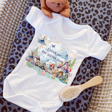 Load image into Gallery viewer, Personalised Baby Sleepsuit Baby Vest, I Love My Mummy Daddy Auntie, Fairy Design, Baby Shower Gift, Custom Fairytale Baby Outfit