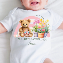 Load image into Gallery viewer, Easter Babygrow, Easter Sleepsuit, My 1st Easter, My First Easter, Babies first Easter sleepsuit, Easter baby outfit, New baby gift Vest