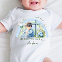 Load image into Gallery viewer, Easter Babygrow, Easter Sleepsuit, My 1st Easter, My First Easter, Babies first Easter sleepsuit, Easter baby outfit, New baby gift Vest