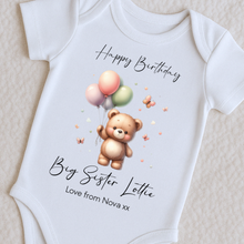 Load image into Gallery viewer, Happy Birthday Grandma  Babygrow, 1st Birthday as My Nanny, Nana Gift, Nanna Birthday, Nan Birthday, Sleepsuit Vest Bodysuit Grandma Birthday