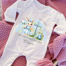 Load image into Gallery viewer, Easter Babygrow, Easter Sleepsuit, My 1st Easter, My First Easter, Babies first Easter sleepsuit, Easter baby outfit, New baby gift Vest