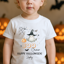 Load image into Gallery viewer, Personalised Halloween T-Shirt, Pumpkin Patch Tee, Custom Trick or Treat Tee, Spooky Tee, Too Cute to Spook, Boo Bag Gift, Girls Halloween Tee