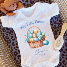 Load image into Gallery viewer, Easter Babygrow, Easter Sleepsuit, My 1st Easter, My First Easter, Babies first Easter sleepsuit, Easter baby outfit, New baby gift Vest