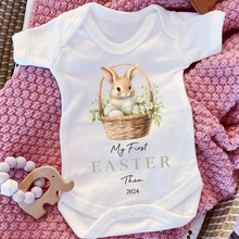 Load image into Gallery viewer, Easter Babygrow, Easter Sleepsuit, My 1st Easter, My First Easter, Babies first Easter sleepsuit, Easter baby outfit, New baby gift Vest