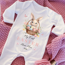 Load image into Gallery viewer, Easter Babygrow, Easter Sleepsuit, My 1st Easter, My First Easter, Babies first Easter sleepsuit, Easter baby outfit, New baby gift Vest