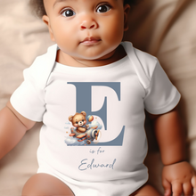 Load image into Gallery viewer, Hello my name is, baby girls coming home outfit, personalised gifts for baby girls, Hello Im New Here, New Baby announcement, Rainbow Baby