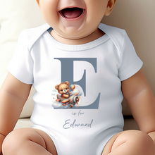 Load image into Gallery viewer, Hello my name is, baby girls coming home outfit, personalised gifts for baby girls, Hello Im New Here, New Baby announcement, Rainbow Baby