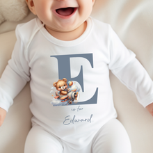 Load image into Gallery viewer, Hello my name is, baby girls coming home outfit, personalised gifts for baby girls, Hello Im New Here, New Baby announcement, Rainbow Baby
