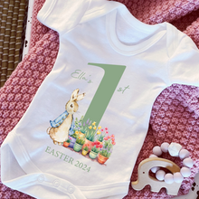 Load image into Gallery viewer, Easter Babygrow, Easter Sleepsuit, My 1st Easter, My First Easter, Babies first Easter sleepsuit, Easter baby outfit, New baby gift Vest