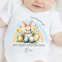 Load image into Gallery viewer, Easter Babygrow, Easter Sleepsuit, My 1st Easter, My First Easter, Babies first Easter sleepsuit, Easter baby outfit, New baby gift Vest