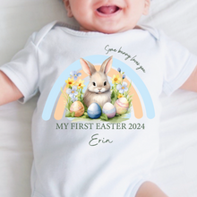 Load image into Gallery viewer, Easter Babygrow, Easter Sleepsuit, My 1st Easter, My First Easter, Babies first Easter sleepsuit, Easter baby outfit, New baby gift Vest