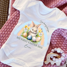 Load image into Gallery viewer, Easter Babygrow, Easter Sleepsuit, My 1st Easter, My First Easter, Babies first Easter sleepsuit, Easter baby outfit, New baby gift Vest