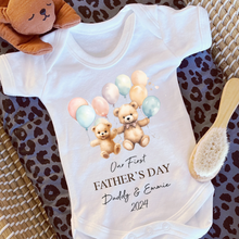 Load image into Gallery viewer, Father’s day gift, New Dad gift, First Father’s day babygrow, First Father’s day baby vest, Our first Father’s day, Best Daddy in the World