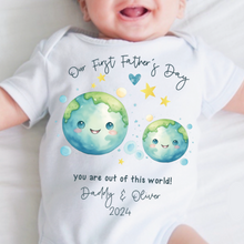 Load image into Gallery viewer, Father’s day gift, New Dad gift, First Father’s day babygrow, First Father’s day baby vest, Our first Father’s day, Best Daddy in the World