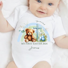 Load image into Gallery viewer, Easter Babygrow, Easter Sleepsuit, My 1st Easter, My First Easter, Babies first Easter sleepsuit, Easter baby outfit, New baby gift Vest