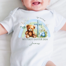Load image into Gallery viewer, Easter Babygrow, Easter Sleepsuit, My 1st Easter, My First Easter, Babies first Easter sleepsuit, Easter baby outfit, New baby gift Vest
