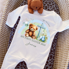 Load image into Gallery viewer, Easter Babygrow, Easter Sleepsuit, My 1st Easter, My First Easter, Babies first Easter sleepsuit, Easter baby outfit, New baby gift Vest
