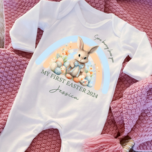 Load image into Gallery viewer, Easter Babygrow, Easter Sleepsuit, My 1st Easter, My First Easter, Babies first Easter sleepsuit, Easter baby outfit, New baby gift Vest