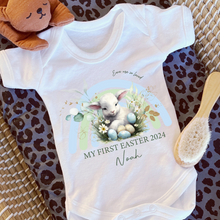 Load image into Gallery viewer, Easter Babygrow, Easter Sleeps unit, My 1st Easter, My First Easter, Babies first Easter sleepsuit, Easter baby outfit, New baby gift Vest