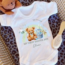 Load image into Gallery viewer, Easter Babygrow, Easter Sleepsuit, My 1st Easter, My First Easter, Babies first Easter sleepsuit, Easter baby outfit, New baby gift Vest