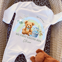 Load image into Gallery viewer, Easter Babygrow, Easter Sleepsuit, My 1st Easter, My First Easter, Babies first Easter sleepsuit, Easter baby outfit, New baby gift Vest