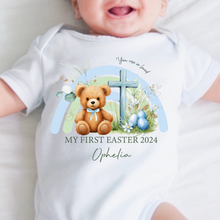 Load image into Gallery viewer, Easter Babygrow, Easter Sleepsuit, My 1st Easter, My First Easter, Babies first Easter sleepsuit, Easter baby outfit, New baby gift Vest
