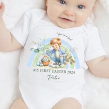 Load image into Gallery viewer, Easter Babygrow, Easter Sleepsuit, My 1st Easter, My First Easter, Babies first Easter sleepsuit, Easter baby outfit, New baby gift Vest
