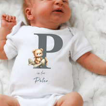 Load image into Gallery viewer, Hello my name is, baby girls coming home outfit, personalised gifts for baby girls, Hello Im New Here, New Baby announcement, Rainbow Baby