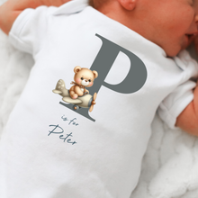 Load image into Gallery viewer, Hello my name is, baby girls coming home outfit, personalised gifts for baby girls, Hello Im New Here, New Baby announcement, Rainbow Baby