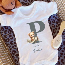 Load image into Gallery viewer, Hello my name is, baby girls coming home outfit, personalised gifts for baby girls, Hello Im New Here, New Baby announcement, Rainbow Baby