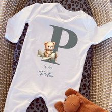 Load image into Gallery viewer, Hello my name is, baby girls coming home outfit, personalised gifts for baby girls, Hello Im New Here, New Baby announcement, Rainbow Baby