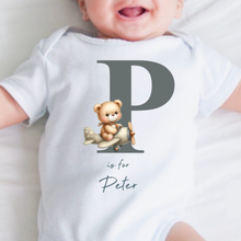 Load image into Gallery viewer, Hello my name is, baby girls coming home outfit, personalised gifts for baby girls, Hello Im New Here, New Baby announcement, Rainbow Baby