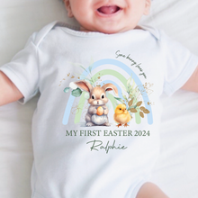 Load image into Gallery viewer, Easter Babygrow, Easter Sleepsuit, My 1st Easter, My First Easter, Babies first Easter sleepsuit, Easter baby outfit, New baby gift Vest
