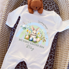 Load image into Gallery viewer, Easter Babygrow, Easter Sleepsuit, My 1st Easter, My First Easter, Babies first Easter sleepsuit, Easter baby outfit, New baby gift Vest