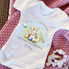 Load image into Gallery viewer, Easter Babygrow, Easter Sleepsuit, My 1st Easter, My First Easter, Babies first Easter sleepsuit, Easter baby outfit, New baby gift Vest