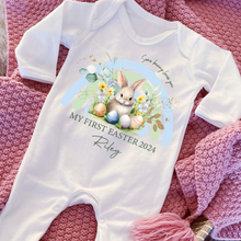 Load image into Gallery viewer, Easter Babygrow, Easter Sleepsuit, My 1st Easter, My First Easter, Babies first Easter sleepsuit, Easter baby outfit, New baby gift Vest