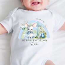 Load image into Gallery viewer, Easter Babygrow, Easter Sleepsuit, My 1st Easter, My First Easter, Babies first Easter sleepsuit, Easter baby outfit, New baby gift Vest