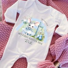 Load image into Gallery viewer, Easter Babygrow, Easter Sleepsuit, My 1st Easter, My First Easter, Babies first Easter sleepsuit, Easter baby outfit, New baby gift Vest