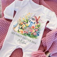 Load image into Gallery viewer, Easter Babygrow, Easter Sleepsuit, My 1st Easter, My First Easter, Babies first Easter sleepsuit, Easter baby outfit, New baby gift Vest