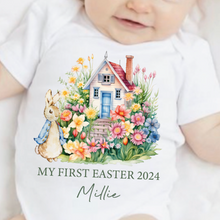 Load image into Gallery viewer, Easter Babygrow, Easter Sleepsuit, My 1st Easter, My First Easter, Babies first Easter sleepsuit, Easter baby outfit, New baby gift Vest