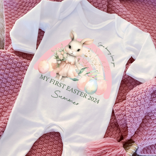 Load image into Gallery viewer, Easter Babygrow, Easter Sleepsuit, My 1st Easter, My First Easter, Babies first Easter sleepsuit, Easter baby outfit, New baby gift Vest