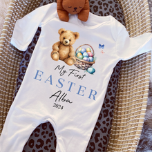 Load image into Gallery viewer, Easter Babygrow, Easter Sleepsuit, My 1st Easter, My First Easter, Babies first Easter sleepsuit, Easter baby outfit, New baby gift Vest