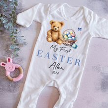 Load image into Gallery viewer, Easter Babygrow, Easter Sleepsuit, My 1st Easter, My First Easter, Babies first Easter sleepsuit, Easter baby outfit, New baby gift Vest