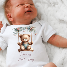 Load image into Gallery viewer, I Love My Auntie Baby Vest, Personalised Babygrow, Aunty Babygrow, Newborn Pregnancy Announcement Gift, Going to be an Auntie, Auntie Gift