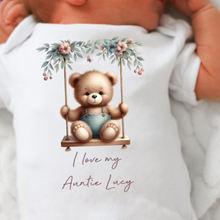 Load image into Gallery viewer, I Love My Auntie Baby Vest, Personalised Babygrow, Aunty Babygrow, Newborn Pregnancy Announcement Gift, Going to be an Auntie, Auntie Gift