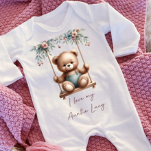 Load image into Gallery viewer, I Love My Auntie Baby Vest, Personalised Babygrow, Aunty Babygrow, Newborn Pregnancy Announcement Gift, Going to be an Auntie, Auntie Gift
