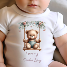Load image into Gallery viewer, I Love My Auntie Baby Vest, Personalised Babygrow, Aunty Babygrow, Newborn Pregnancy Announcement Gift, Going to be an Auntie, Auntie Gift