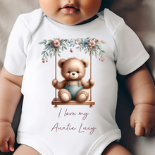 Load image into Gallery viewer, I Love My Auntie Baby Vest, Personalised Babygrow, Aunty Babygrow, Newborn Pregnancy Announcement Gift, Going to be an Auntie, Auntie Gift