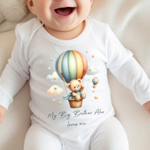 Load image into Gallery viewer, I Love My Brother Baby Vest, Personalised Sibling Bodysuit, Babygrow, Newborn Pregnancy Announcement, Going to be a Big Sister Nana Grandad