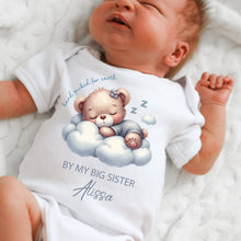 Load image into Gallery viewer, Sent With A Kiss Baby Vest, Pregnancy Reveal Announcement Bodysuit, Personalised Memorial Gift, Handpicked for Earth, Sent by Big Sister